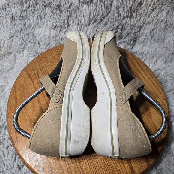 Dansko Vegan Valerie Mary Jane Women 9.5-10 EU 40 Shoe Beige Canvas Buckle Clogs - Picture 5 of 13